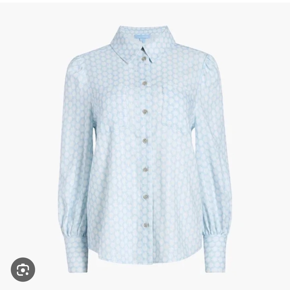 Hill House Powder Blue Baroque Top